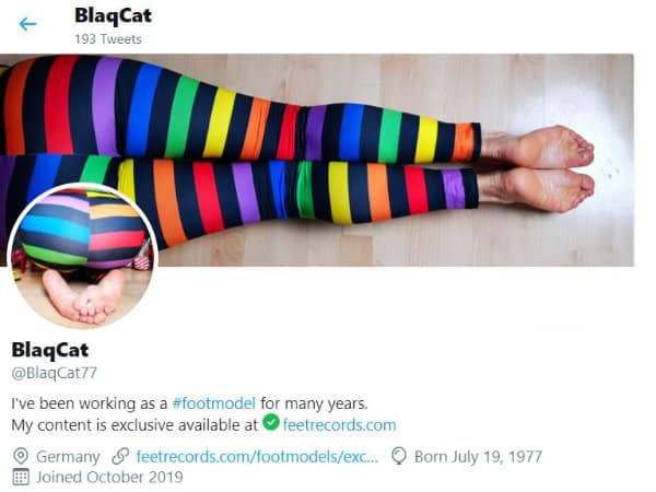 Footmodel BlaqCat on Twitter