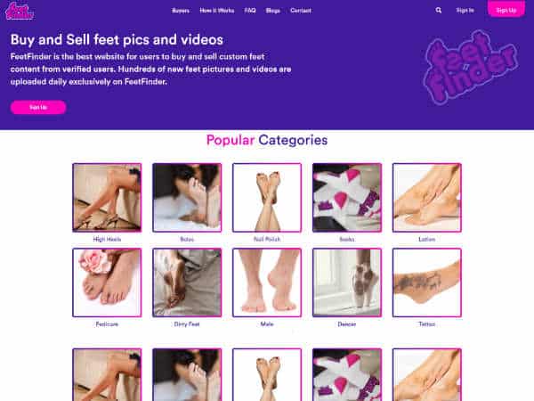 FeetFinder Website Screenshot