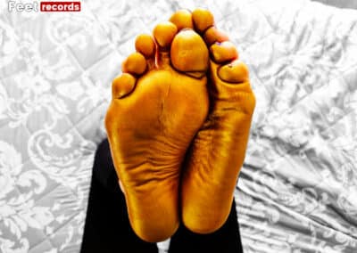 Golden Bodypaint Feet Challenge